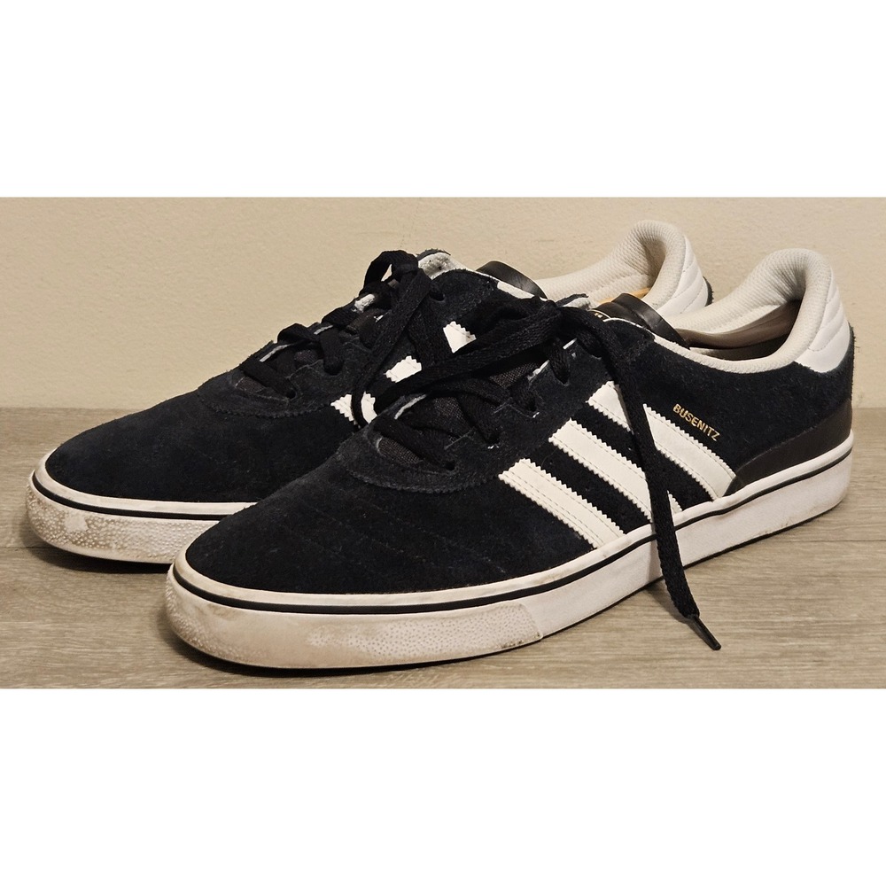 Adidas Busenitz Vulc Mens Skate Shoes Black White Suede G65824 Size 14